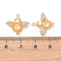 Colgante micropavé cubic zirconia de latón&nbsp;KK-A284-14G-02