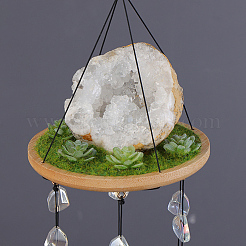 Natürliches Windspiel aus Quarzkristall-Geode&nbsp;HJEW-D302-08