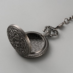 Vintage-Taschenuhr aus flacher&nbsp;AJEW-WH0752-005B