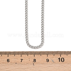 Anlaufgeschützte Damen-Halsketten aus 304er Edelstahl mit gedrehter Kette&nbsp;X-STAS-O037-58P