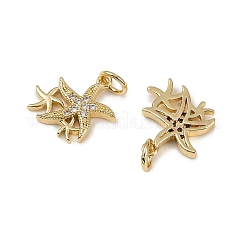 Pendentifs avec zircon cubiques à micro-pavés en laiton&nbsp;KK-I358-065G-02