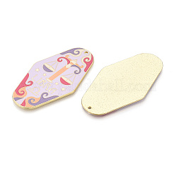 Grands pendentifs en alliage plaqué or et émail&nbsp;X1-ENAM-T021-29I