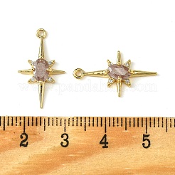 Pendentifs avec zircon cubiques à micro-pavés en laiton&nbsp;X-KK-M277-08G-02