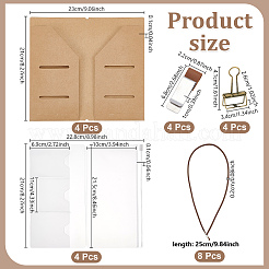 4 custodia per passaporto in carta kraft&nbsp;DIY-WA0001-39