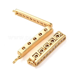 Messing Micro Pave klare Zirkonia Twister Verschlüsse&nbsp;KK-K422-16G
