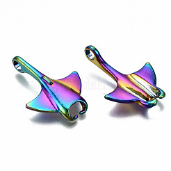 Regenbogenfarbene legierung anhänger&nbsp;PALLOY-S180-009-RS