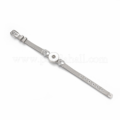 Fabrication de bracelet à cordon en alliage strass&nbsp;BJEW-S136-01