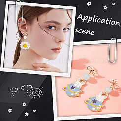 DIY-Schleifen-Messing-Ohrstecker & Biegeringe & Ohrmuttern Schmuckherstellungs-Sets&nbsp;DIY-CN0003-24G
