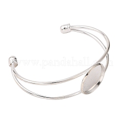 Fabrication de bracelet manchette en laiton sans nickel&nbsp;X-KK-J184-57S-NF