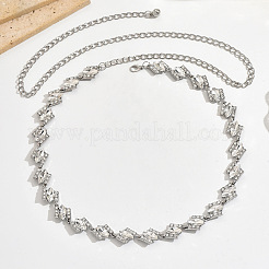 Taillenkette aus einer Legierung mit Strassen und Pferdeaugen-Gliedern für Damen&nbsp;WG555DF-01