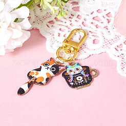 Décorations de pendentif en alliage émail 1 pièce&nbsp;HJEW-TA0001-25
