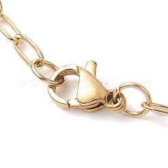 Collane a catena in ottone con graffetta da donna&nbsp;NJEW-JN04981