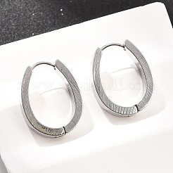 Boucles d'oreilles créoles en acier inoxydable 201&nbsp;EJEW-T056-03P-03