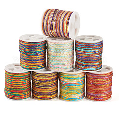 8 rouleau de cordon métallique en nylon teinté en segments de 8 couleurs&nbsp;NWIR-TA0001-28B