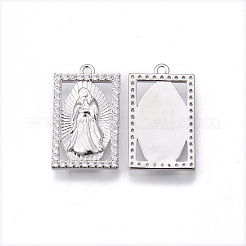 Pendentifs en laiton zircon cubique transparent&nbsp;KK-N232-173P-NF