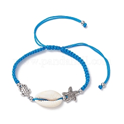 Bracelets de perles tressées en cauris naturels pour femmes&nbsp;BJEW-JB11765-06