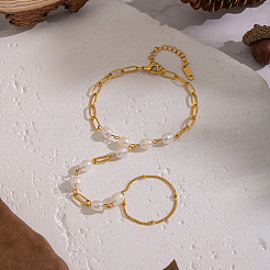 Elegante Gliederarmbänder aus natürlichen Süßwasserperlen&nbsp;KX0637