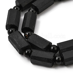 Fili di perle di tormalina nera naturale&nbsp;GG-CBA2D5B-A01-8x12mm