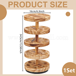 Porta huevos de madera giratorio multicapa&nbsp;AJEW-WH0077-250