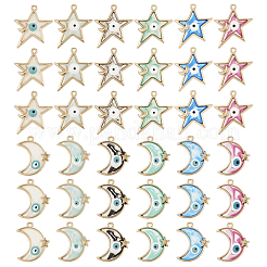 48 Stück 12 Style Legierung Emaille Anhänger&nbsp;ENAM-TA0001-73