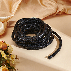 Cordino per gioielli in pelle PU intrecciata rotonda da 5 m&nbsp;OCOR-GF0005-92D