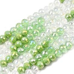 Chapelets de perles en verre électroplaqué&nbsp;EGLA-D300-06-6mm-24