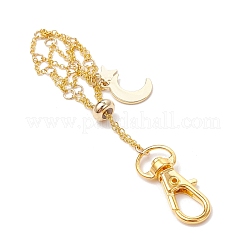 Chiusure a moschettone girevoli in lega di luna e catene portacavi in ottone&nbsp;AJEW-JB01336-02