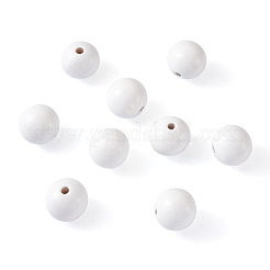 Perles européennes en bois naturel peintes à la bombe&nbsp;WOOD-TA0002-24B
