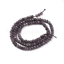 Chapelets de perles en rondelles en jade de Malaisie naturel teint&nbsp;G-E316-2x4mm-49