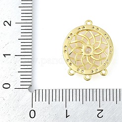 Liens de composant de lustre en zircone cubique clair en laiton pavé&nbsp;KK-L219-23G