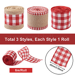 3 Rolle Polyester- und Hanfband in 3 Stilen&nbsp;OCOR-CW0001-01