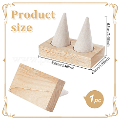 2 porte-bagues en bois conique&nbsp;RDIS-WH0031-02A-02