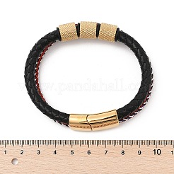 Geflochtenem Leder Multi-Strang-Armbänder&nbsp;BJEW-Z081-15G