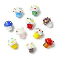 10 Stück 10 Farben handgefertigte holprige Bunte Malerei-Perlen&nbsp;LAMP-CJ0002-16