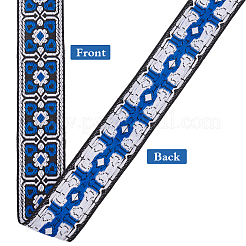 1 Rolle Polyester-Jacquard-Blumenband im Ethno-Stil&nbsp;OCOR-WH0086-95A