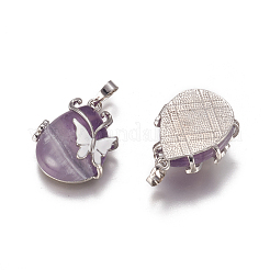 Natürlichen Amethyst Edelsteinanhänger&nbsp;G-K296-B08