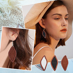 DIY-Set zur Herstellung gedrehter Rautenohrringe&nbsp;DIY-OC0009-50