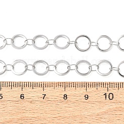 Colliers à maillons annulaires de 8 mm en acier inoxydable 304&nbsp;NJEW-P343-01B-P