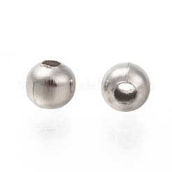 Perles d'espacement rondes en acier inoxydable chirurgical 316 résistantes au ternissement&nbsp;X-STAS-N032-02-3mm
