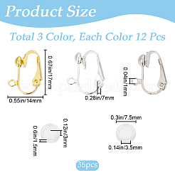Risultati dell'orecchino a clip in ottone 36 pz 3 colori&nbsp;KK-SP0001-07