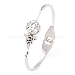 Brazaletes de acero inoxidable 304&nbsp;BJEW-O184-24