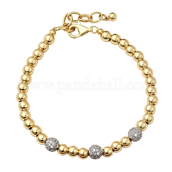 Runde Messingperlenarmbänder für Damen&nbsp;BJEW-K244-09G