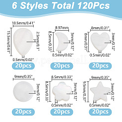 120 Stück 6 Stile natürliche Muschelperlen&nbsp;SHEL-AR0001-16