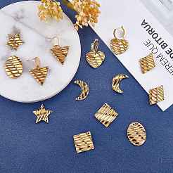 14 pendentif en acier inoxydable 304 de 7 styles&nbsp;STAS-SZ0002-71