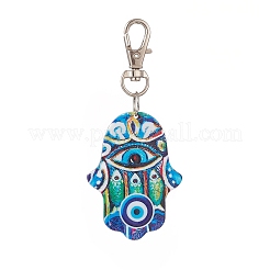 Dreieck und Hamsa-Hand/Hand von Miriam mit bösem Blick als Anhänger aus Acryl&nbsp;HJEW-JM00932
