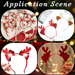 30 pièce 3 couleurs accessoires de décoration en similicuir sur le thème de Noël&nbsp;DIY-GF0011-74A