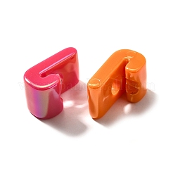 Cuentas europeas de acrílico opaco chapadas en uv&nbsp;SACR-Z007-01J