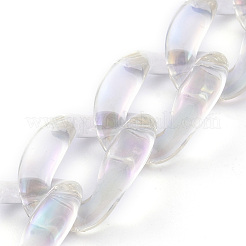 Chaînes torsadées acryliques transparentes faites à la main&nbsp;X-AJEW-JB00660