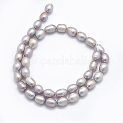 Fili di perle di perle d'acqua dolce coltivate naturali&nbsp;PEAR-F007-85-01