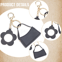 1 porte-clés portable en similicuir&nbsp;AJEW-CL0001-64C